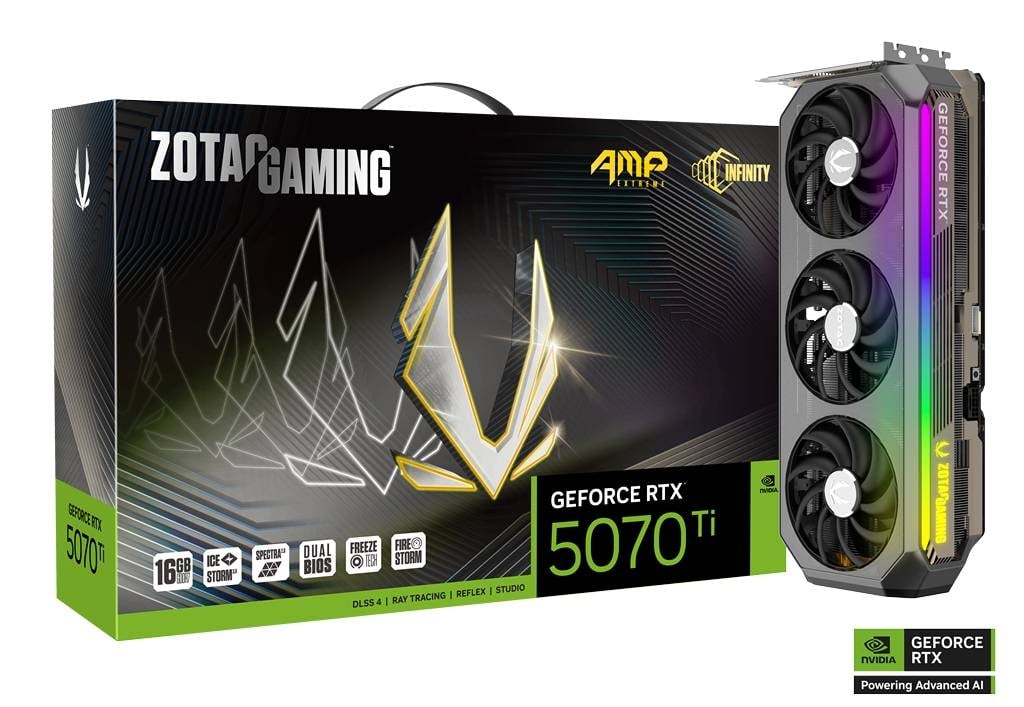 Zotac Graphic Card RTX 5070 Ti AMP Extreme INFINITY 16GB Zotac Graphic Card RTX 5070 Ti AMP Extreme INFINITY 16GB